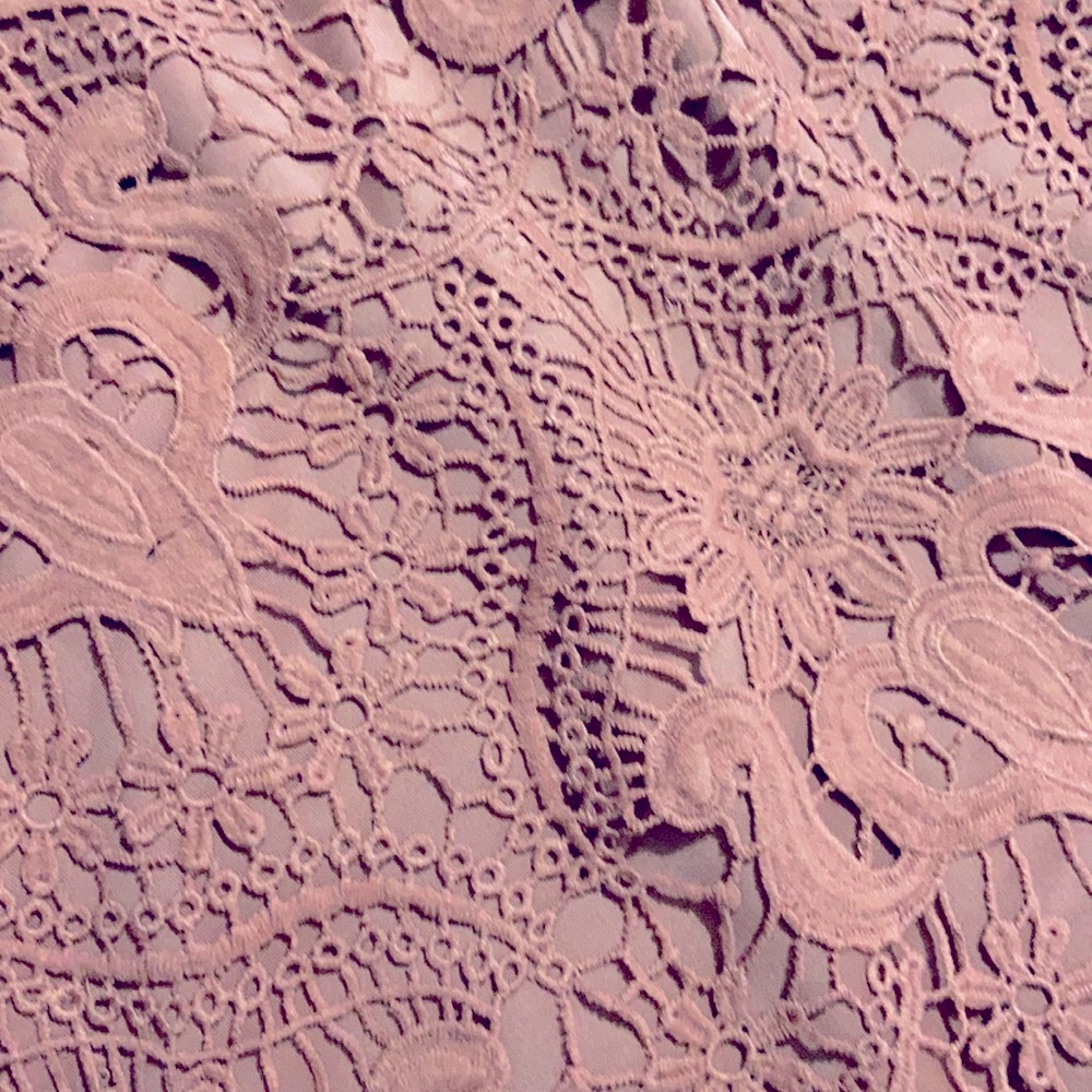 Size 6 Mauve colored,crochet and lace dress. - Picture 2 of 10